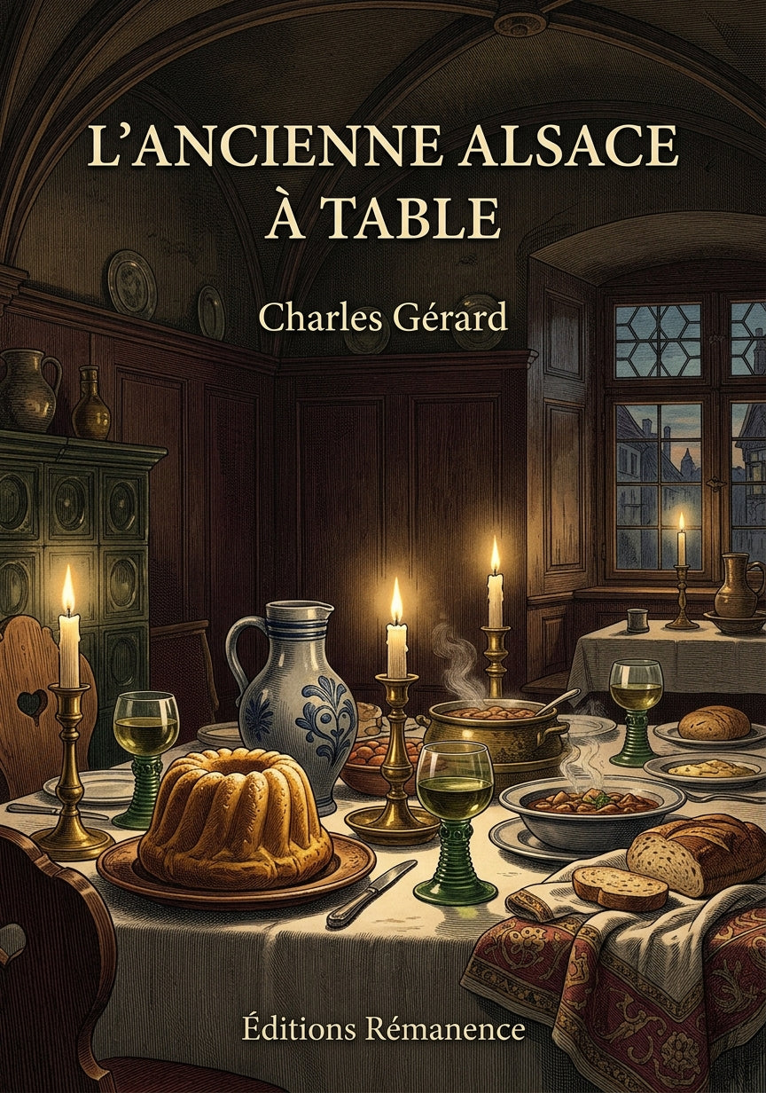 Livre L’Ancienne Alsace à table par Charles Gérard - Couverture - Editions Remanence