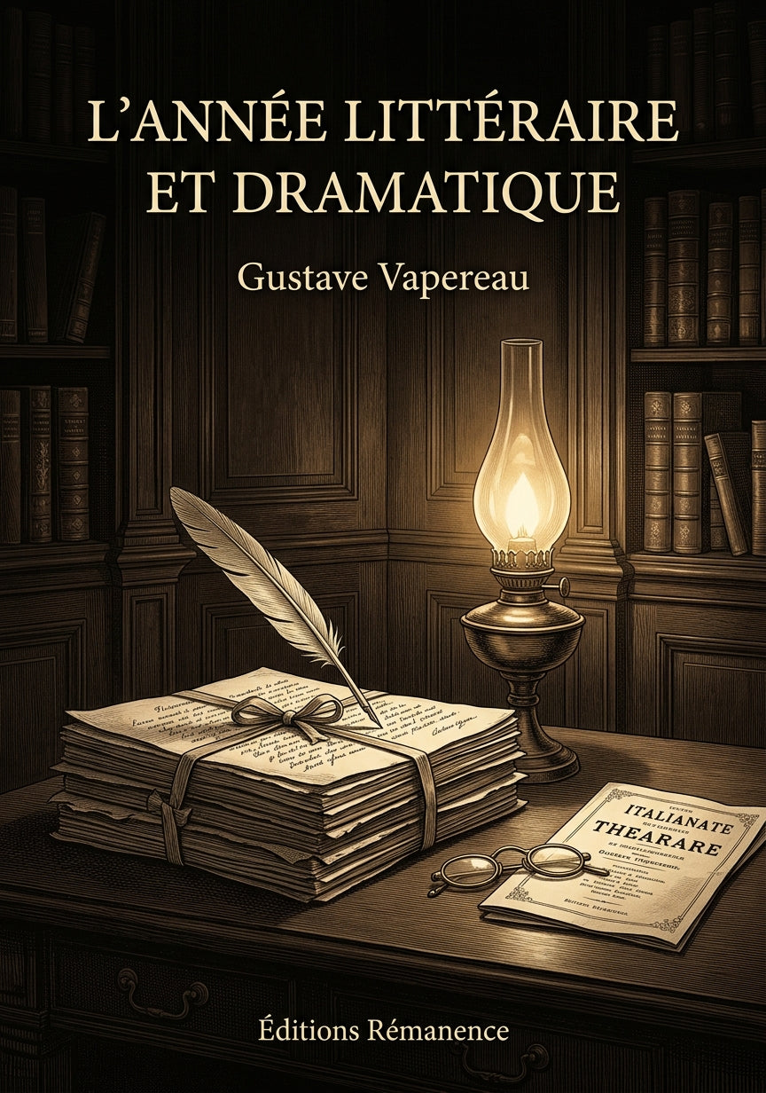 Livre L’année littéraire et dramatique par Gustave Vapereau - Couverture - Editions Remanence