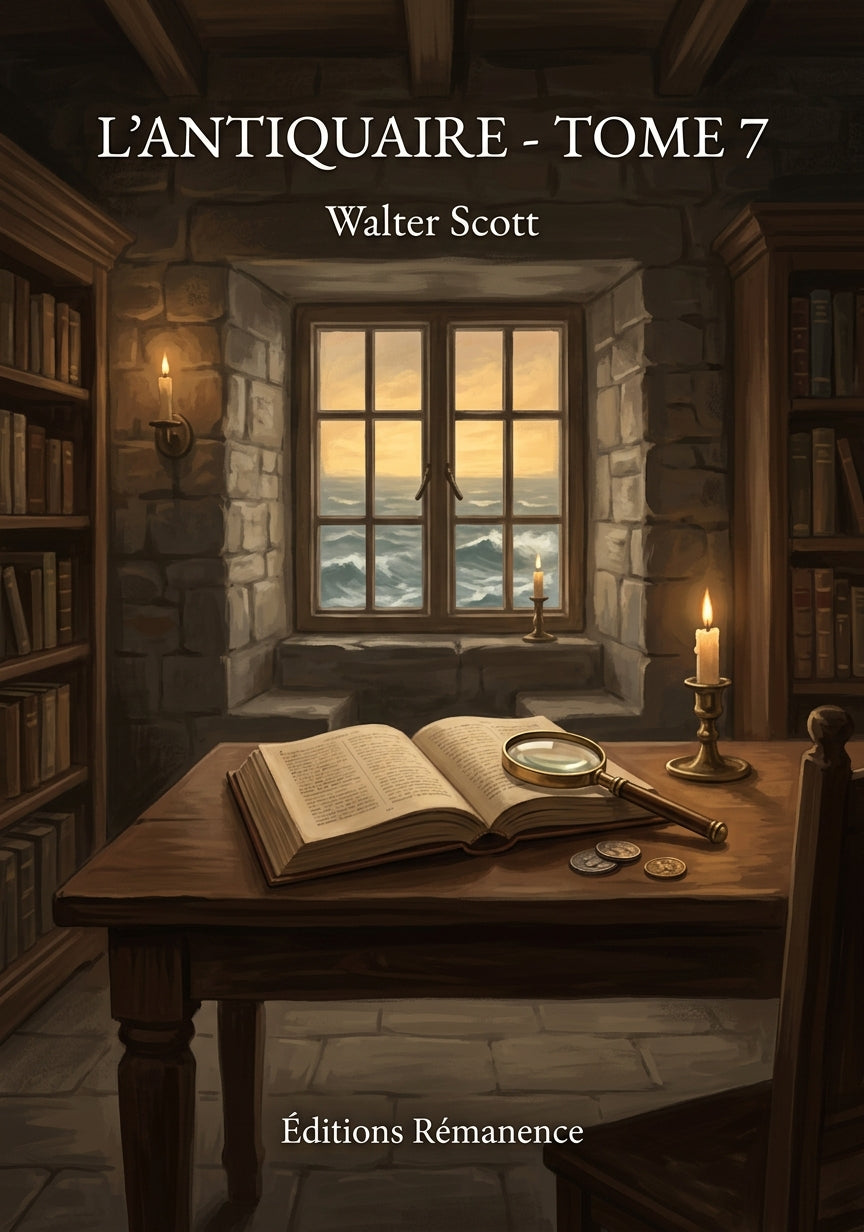 Livre L’Antiquaire - Tome 7 par Walter Scott - Couverture - Editions Remanence