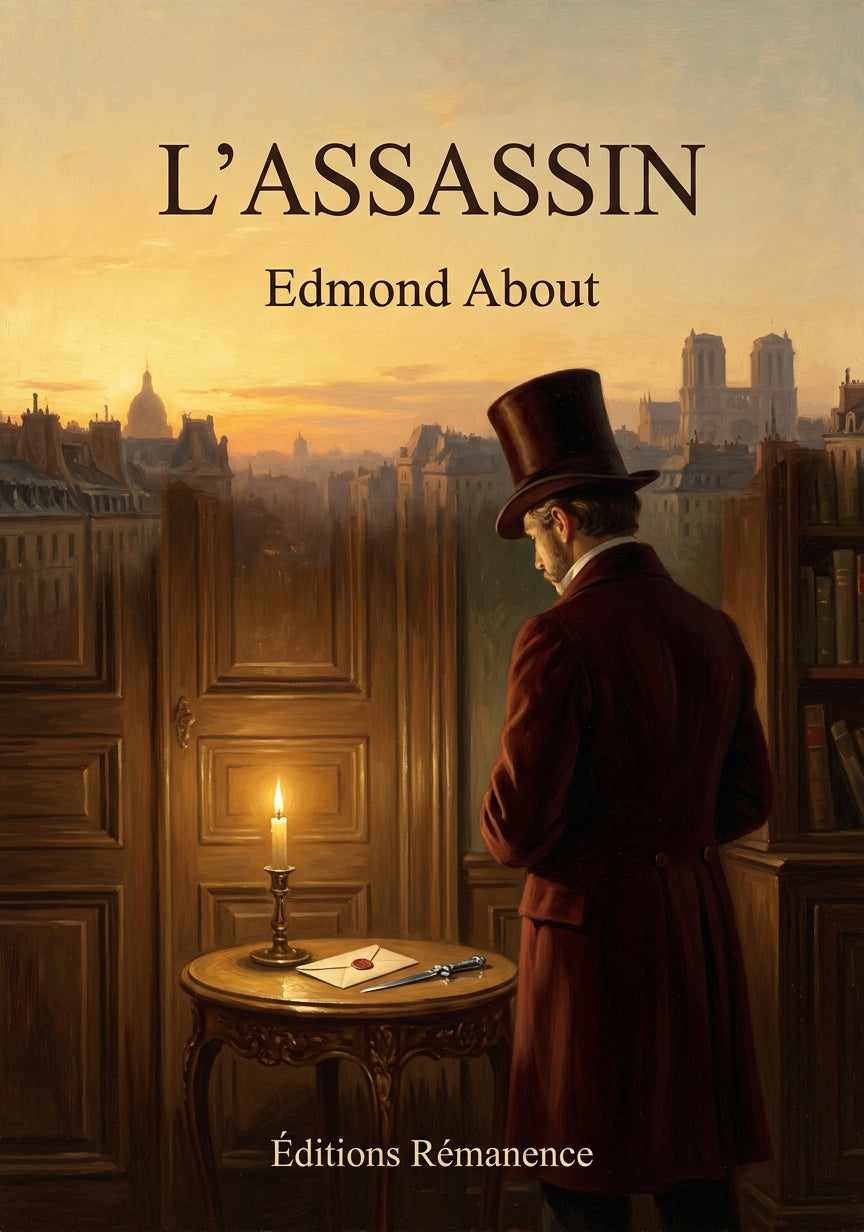 Livre L’Assassin par Edmond About - Couverture - Editions Remanence