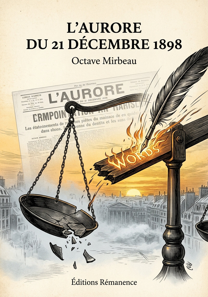 Livre L’Aurore du 21 décembre 1898 par Octave Mirbeau - Couverture - Editions Remanence