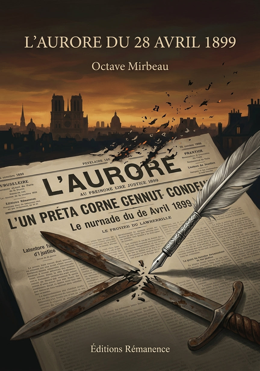Livre L’Aurore du 28 avril 1899 par Octave Mirbeau - Couverture - Editions Remanence