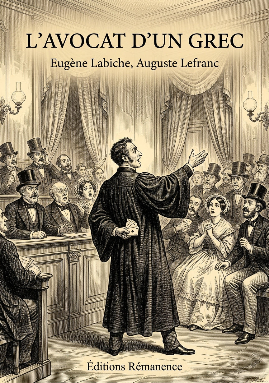 Livre L’Avocat d’un grec par Eugène Labiche, Auguste Lefranc - Couverture - Editions Remanence