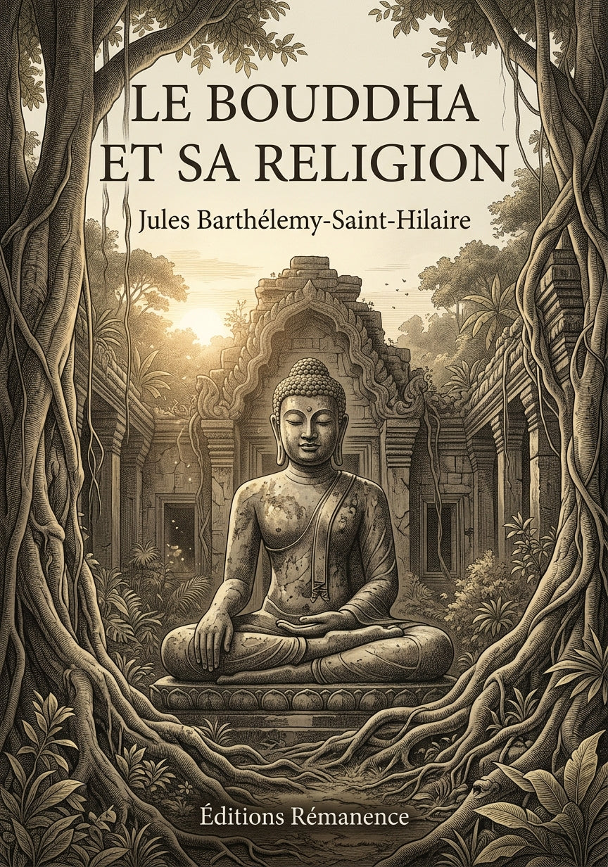 Livre Le Bouddha et sa religion par Jules Barthélemy-Saint-Hilaire - Couverture - Editions Remanence