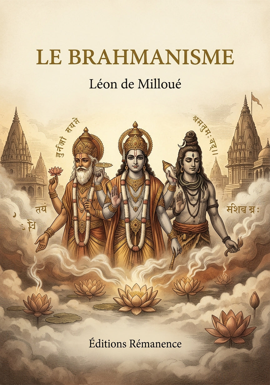 Livre Le Brahmanisme par Léon de Milloué - Couverture - Editions Remanence