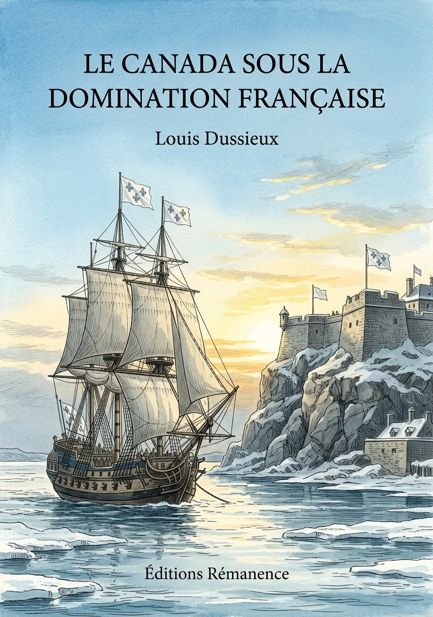 Livre Le Canada sous la domination française par Louis Dussieux - Couverture - Editions Remanence