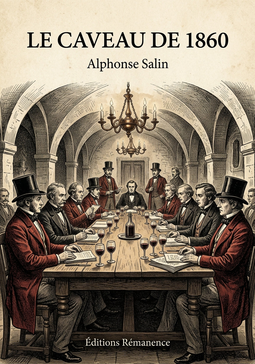 Livre Le Caveau de 1860 par Alphonse Salin - Couverture - Editions Remanence