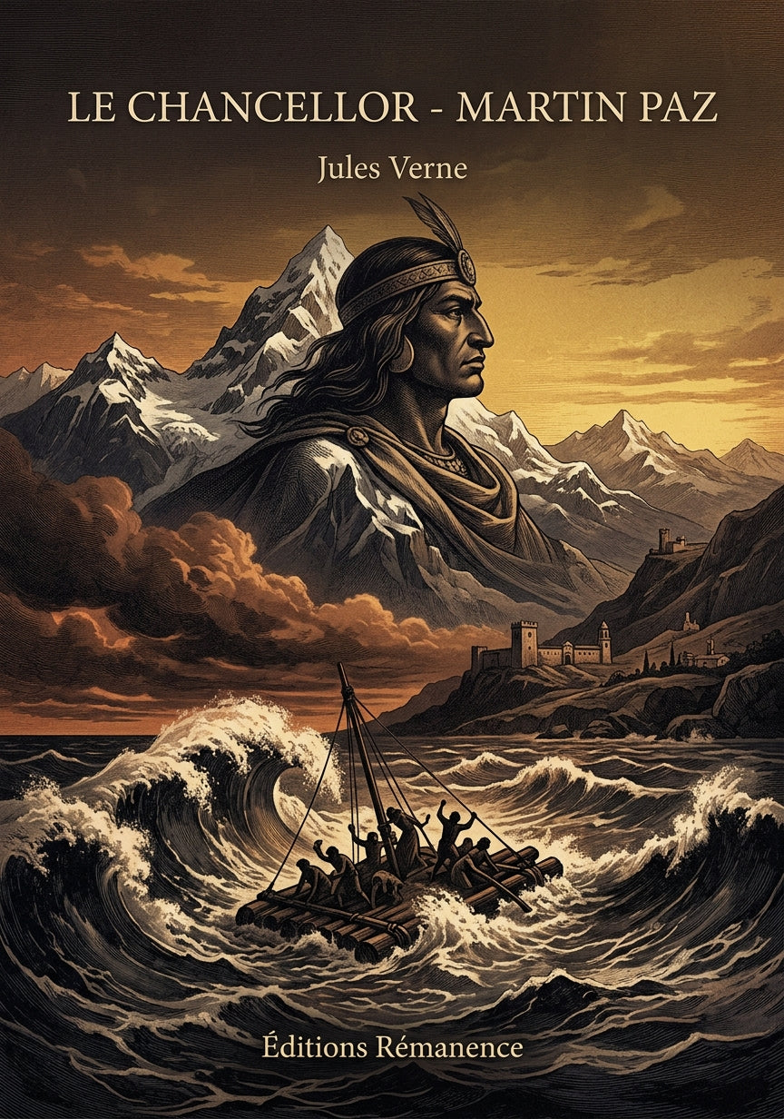 Livre Le Chancellor - Martin Paz par Jules Verne - Couverture - Editions Remanence
