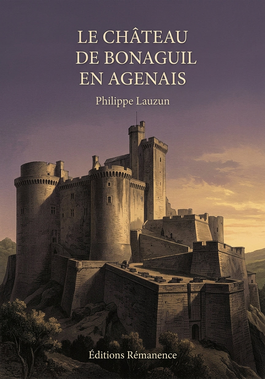 Livre Le Château de Bonaguil en Agenais par Philippe Lauzun - Couverture - Editions Remanence