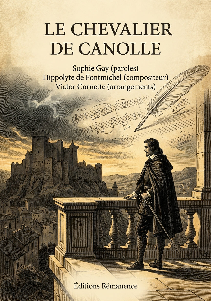 Livre Le Chevalier de Canolle par Sophie Gay (paroles) Hippolyte de Fontmichel (compositeur) Victor Cornette (arrangements) - Couverture - Editions Remanence