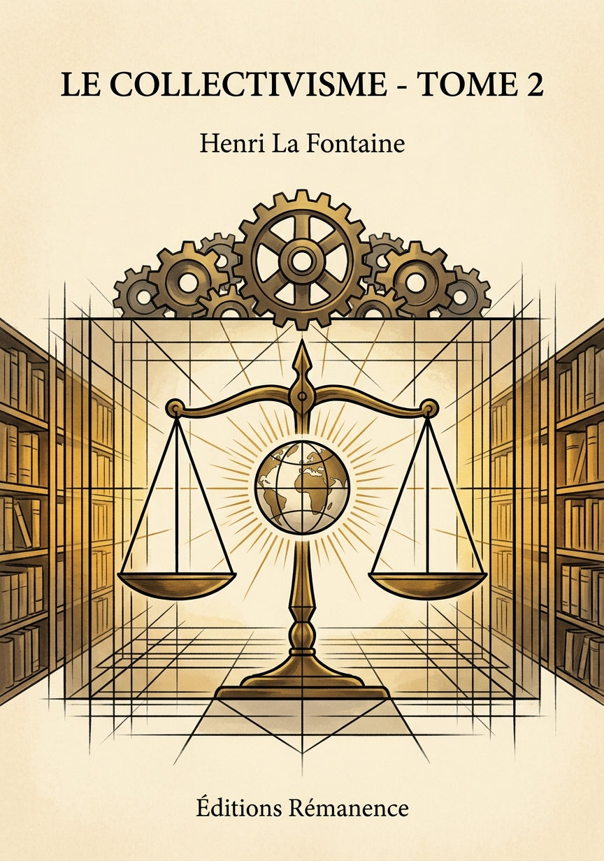 Livre Le Collectivisme - Tome 2 par Henri La Fontaine - Couverture - Editions Remanence
