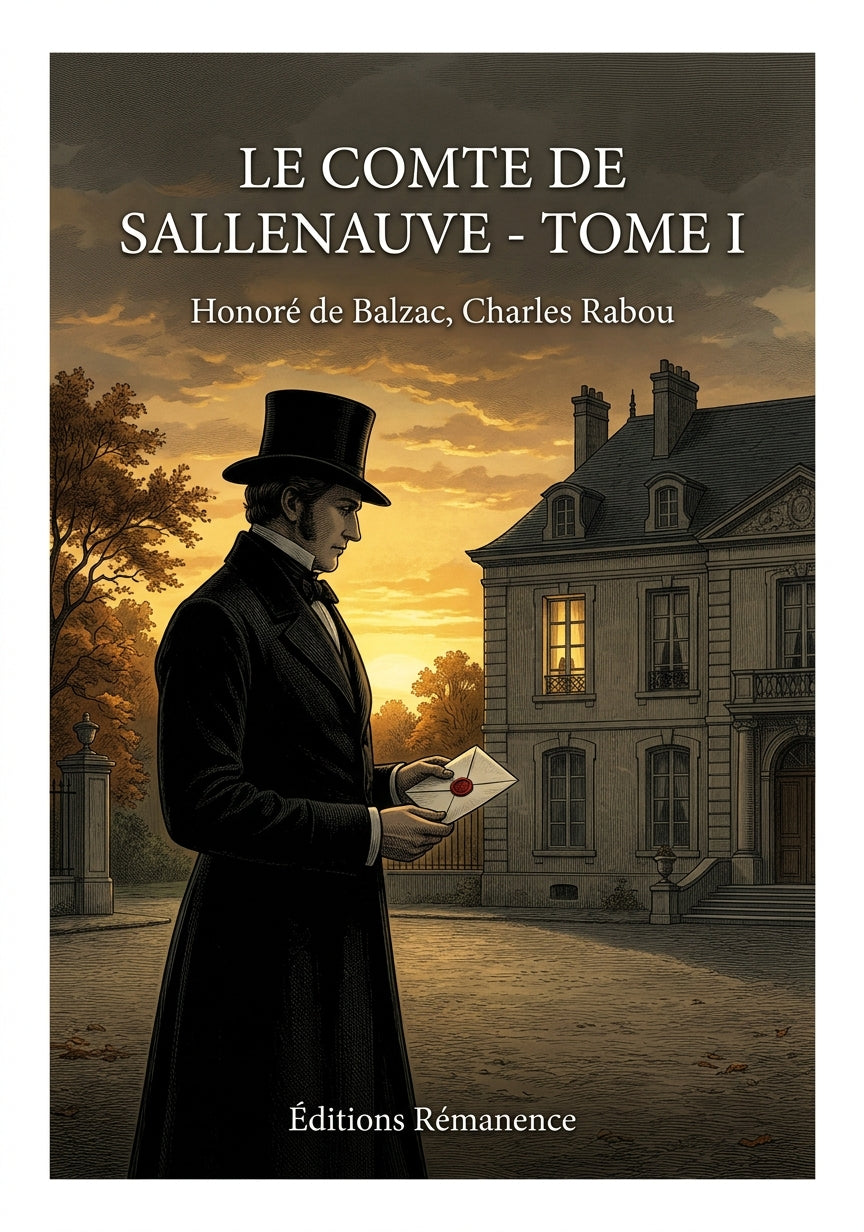 Livre Le Comte de Sallenauve - Tome I par Honoré de Balzac, Charles Rabou - Couverture - Editions Remanence