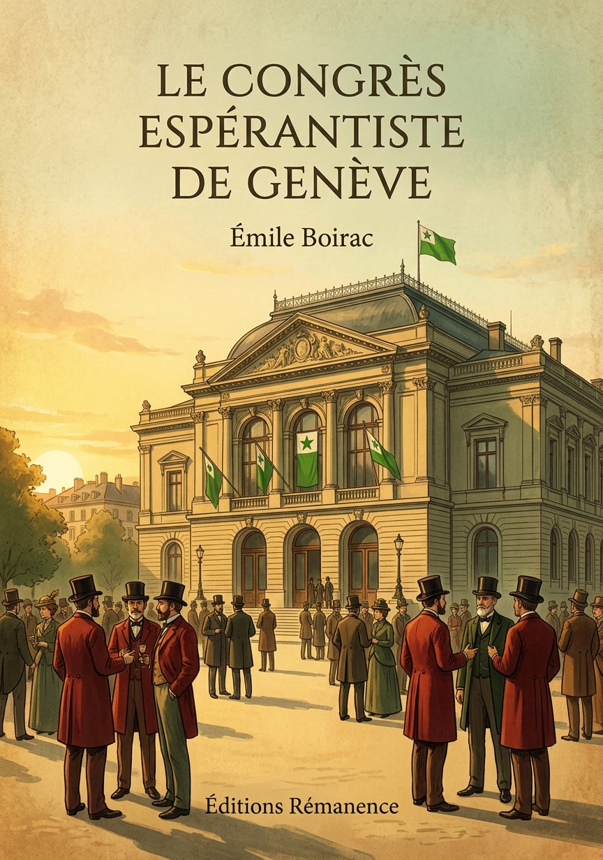 Livre Le Congrès espérantiste de Genève par Émile Boirac - Couverture - Editions Remanence