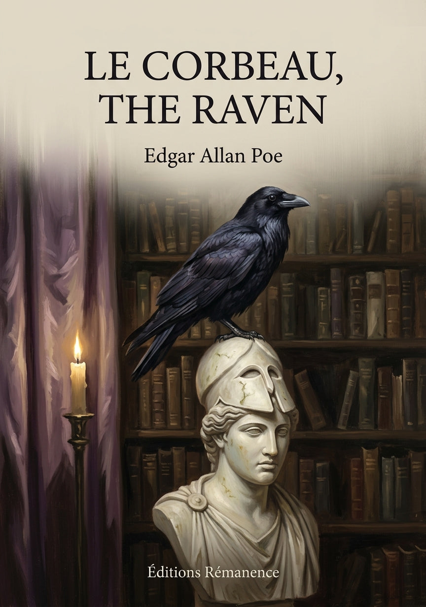 Livre Le Corbeau, The Raven par Edgar Allan Poe - Couverture - Editions Remanence