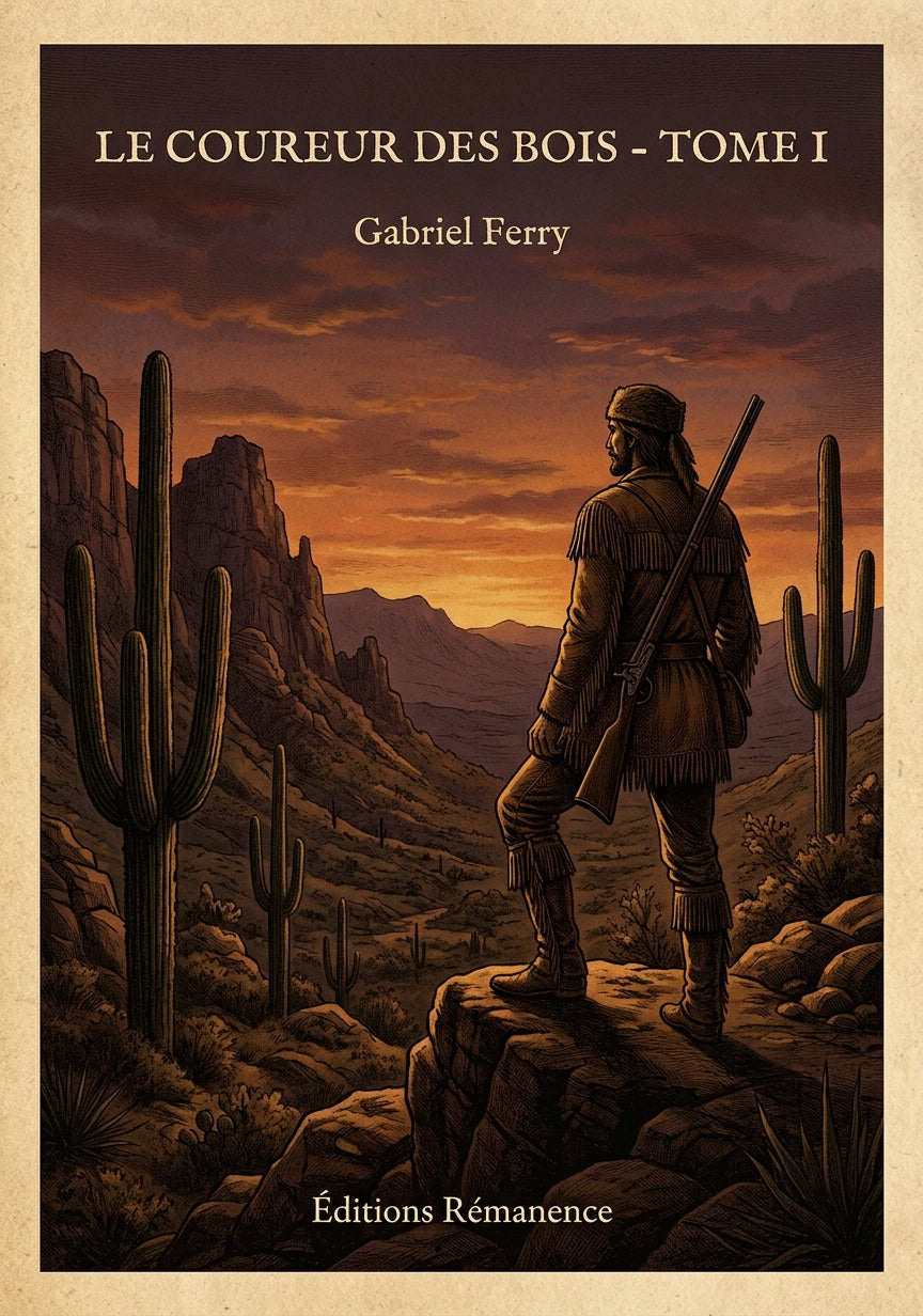 Livre Le Coureur des bois - Tome I par Gabriel Ferry - Couverture - Editions Remanence