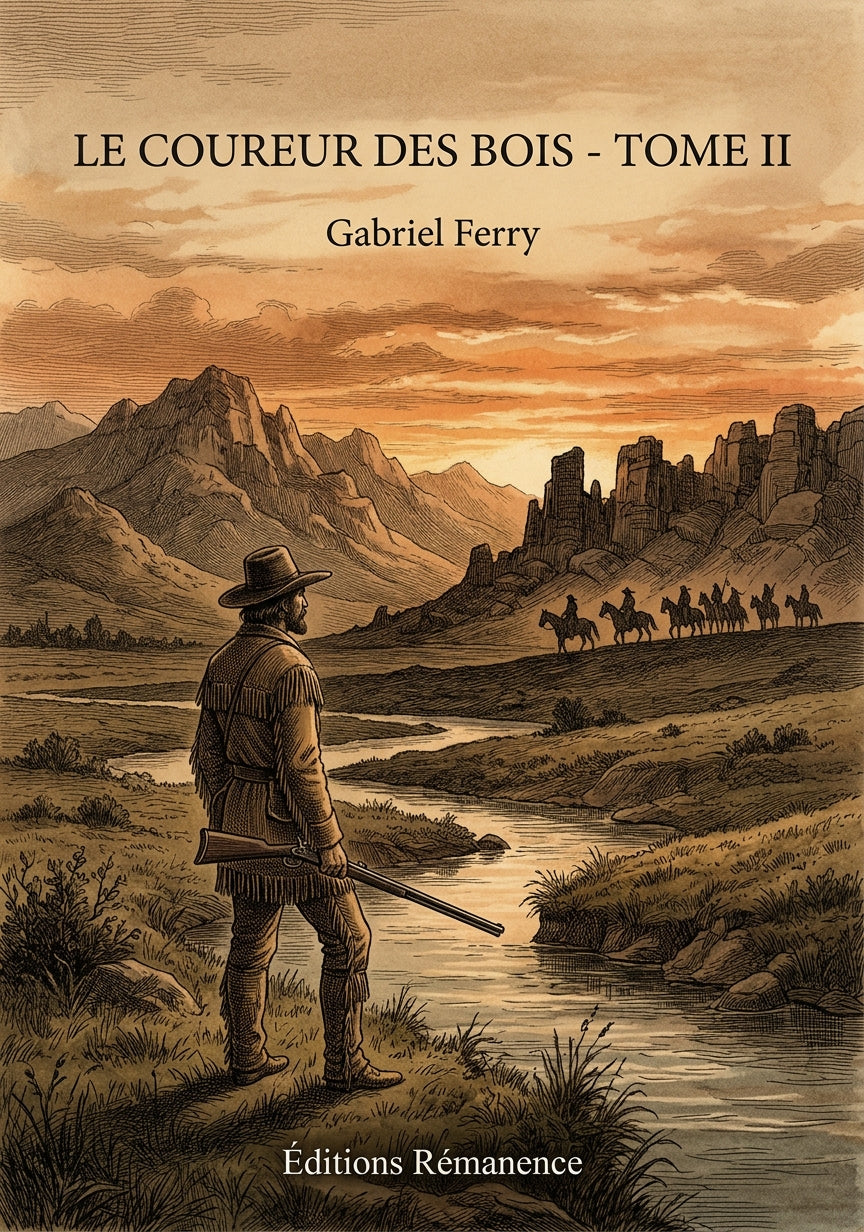 Livre Le Coureur des bois - Tome II par Gabriel Ferry - Couverture - Editions Remanence
