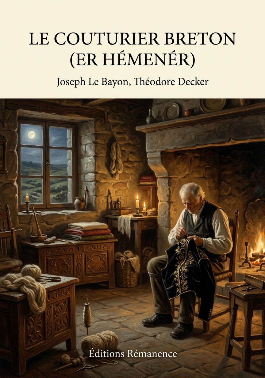 Livre Le Couturier Breton (Er Hémenér) par Joseph Le Bayon, Théodore Decker - Couverture - Editions Remanence