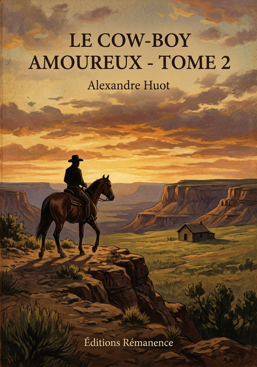 Livre Le cow-boy amoureux - Tome 2 par Alexandre Huot - Couverture - Editions Remanence