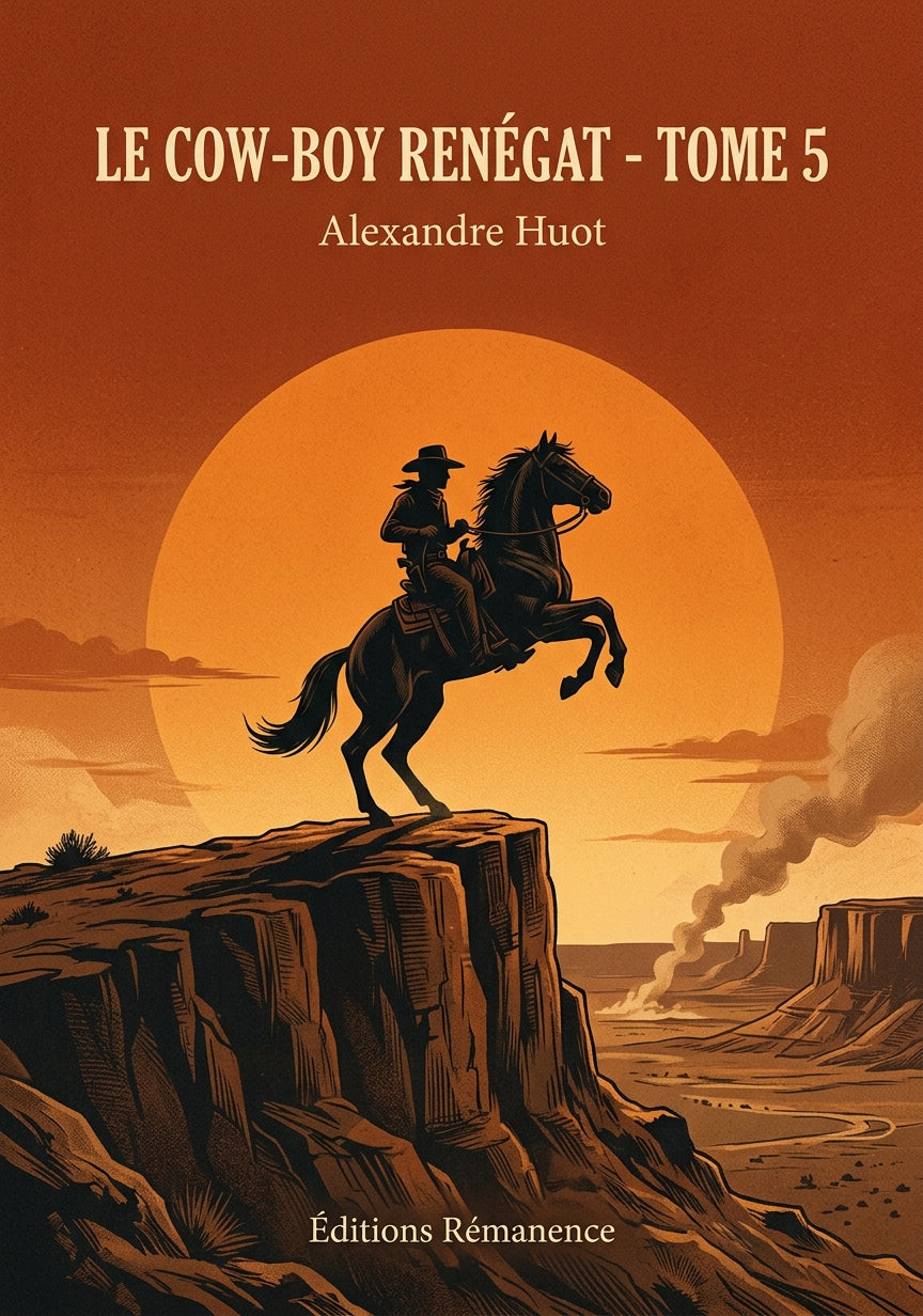 Livre Le cow-boy renégat - Tome 5 par Alexandre Huot - Couverture - Editions Remanence