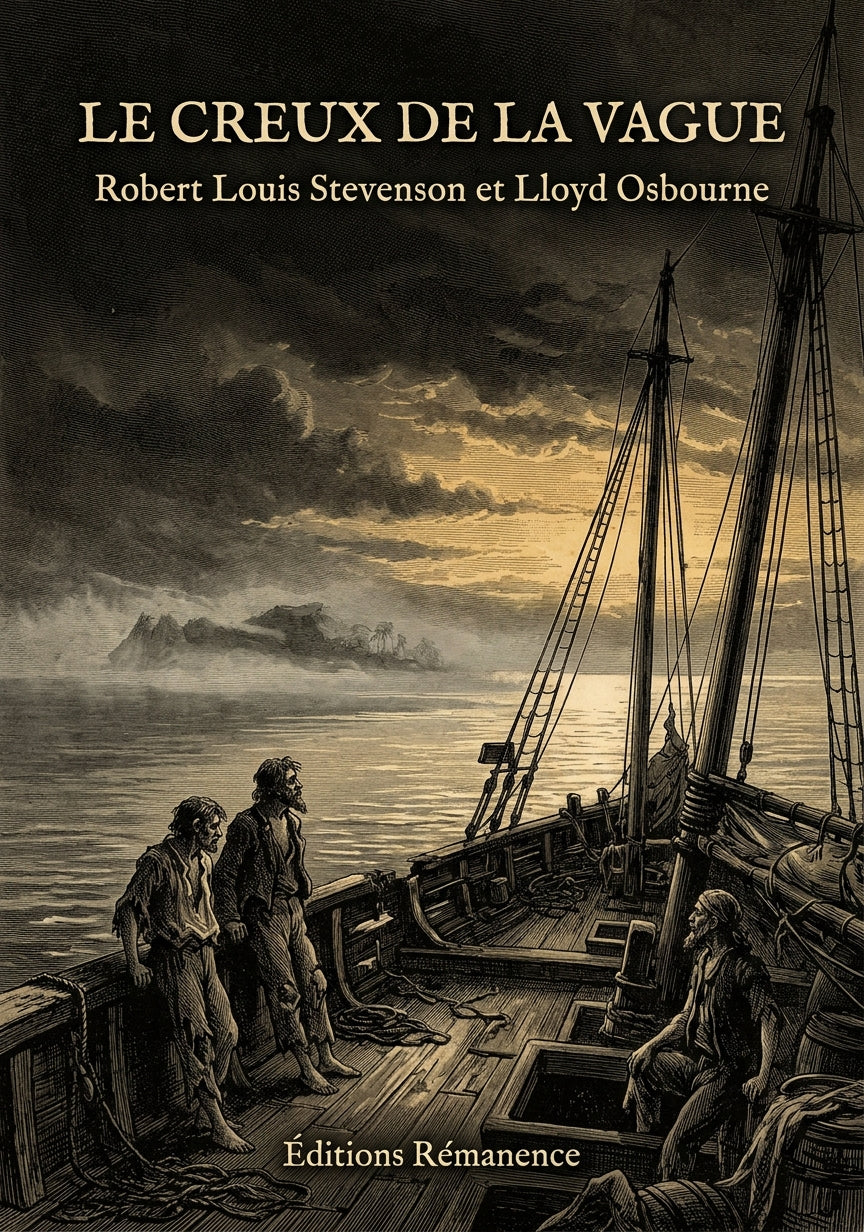 Livre Le Creux de la vague par Robert Louis Stevenson et Lloyd Osbourne - Couverture - Editions Remanence