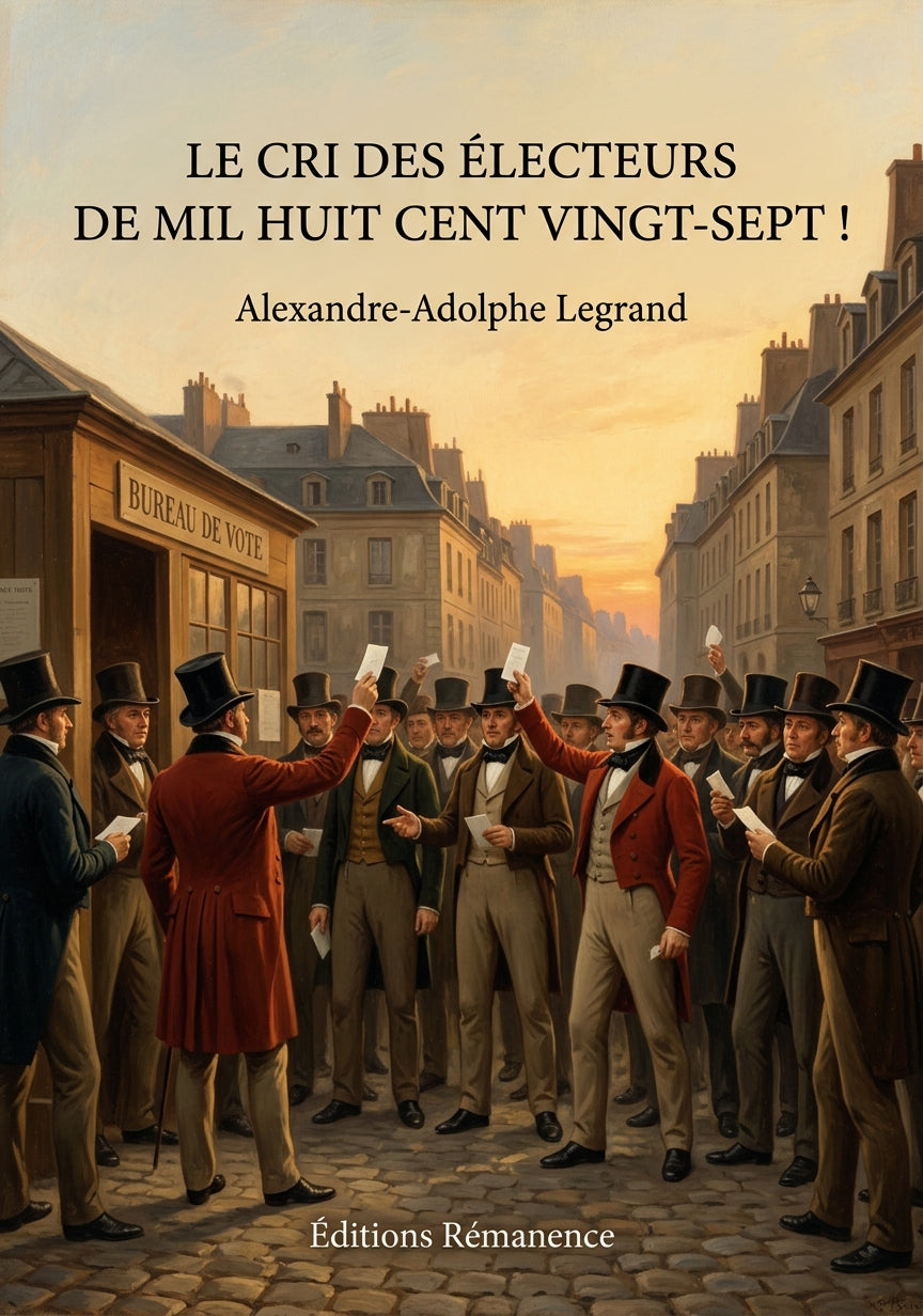 Livre Le Cri des électeurs de mil huit cent vingt-sept ! par Alexandre-Adolphe Legrand - Couverture - Editions Remanence