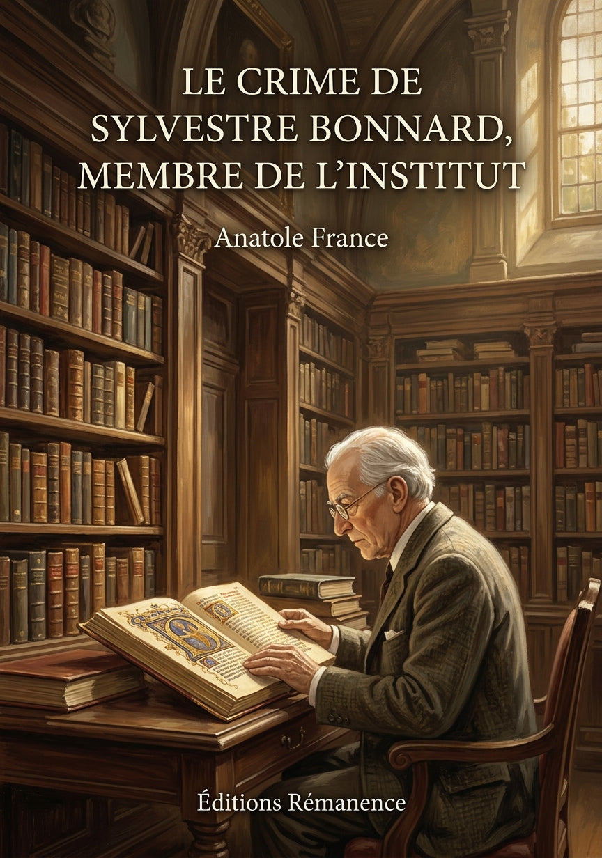Livre Le crime de Sylvestre Bonnard, membre de l’Institut par Anatole France - Couverture - Editions Remanence