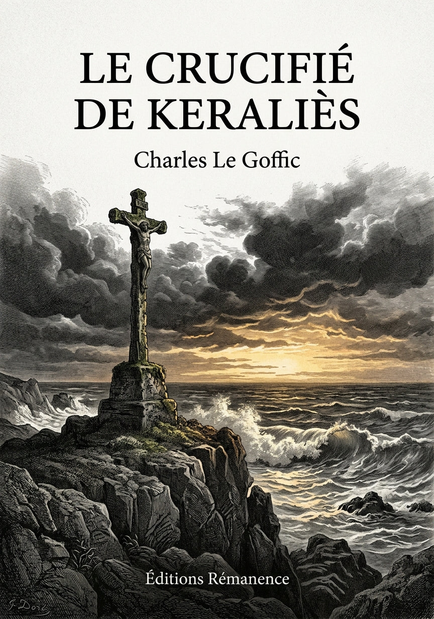Livre Le Crucifié de Keraliès par Charles Le Goffic - Couverture - Editions Remanence