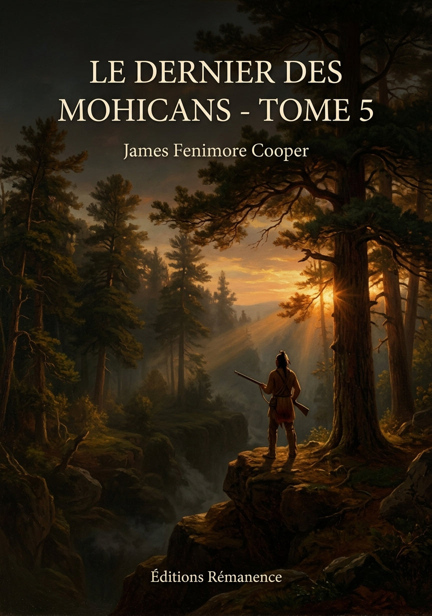 Livre Le Dernier des Mohicans - Tome 5 par James Fenimore Cooper - Couverture - Editions Remanence