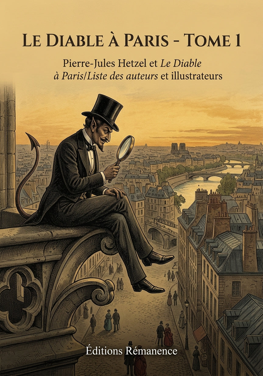 Livre Le Diable à Paris - Tome 1 par George Sand, Théophile Lavallée, Pierre-Jules Hetzel, Léon Gozlan - Couverture - Editions Remanence