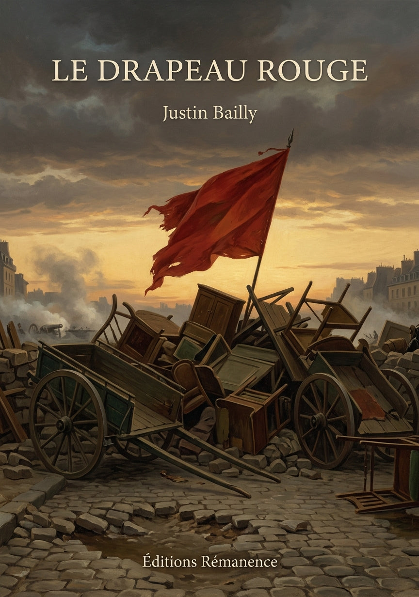 Livre Le Drapeau rouge par Justin Bailly - Couverture - Editions Remanence