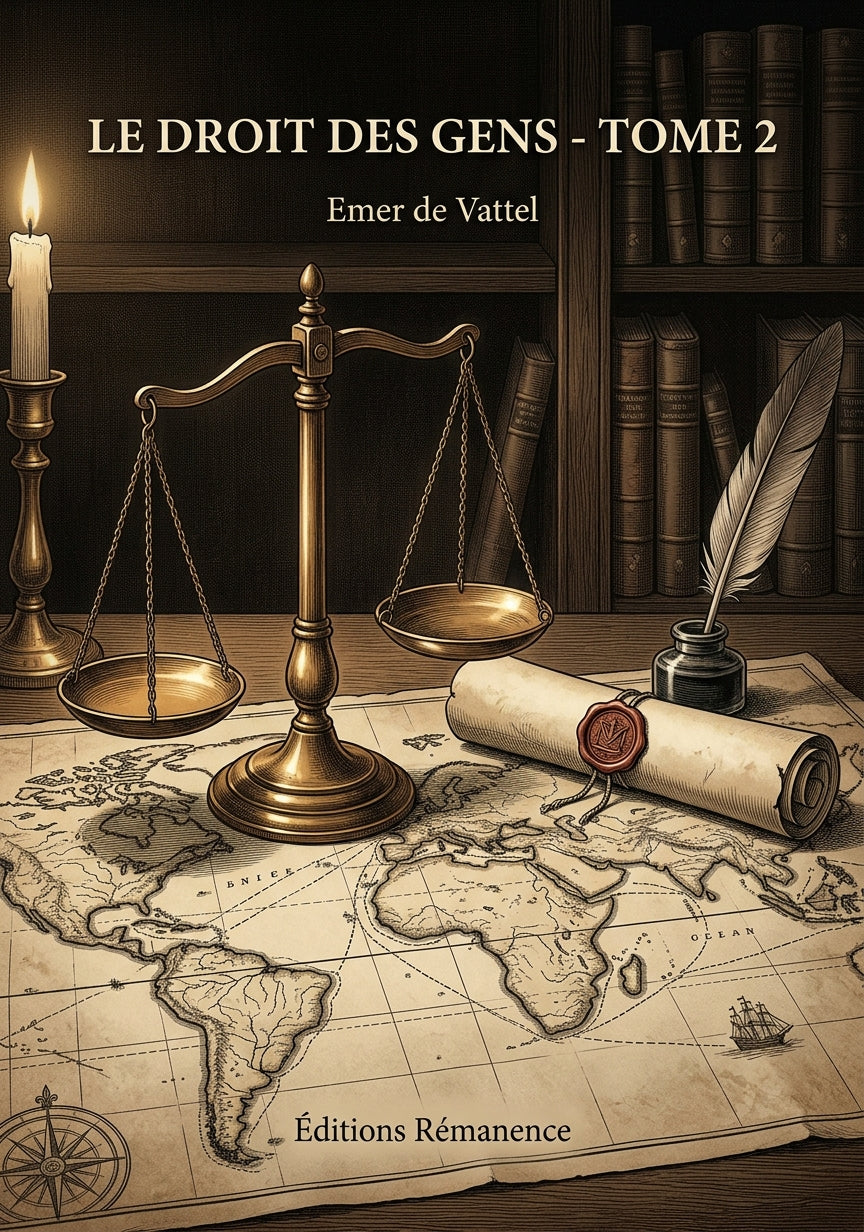 Livre Le Droit des gens - Tome 2 par Emer de Vattel - Couverture - Editions Remanence