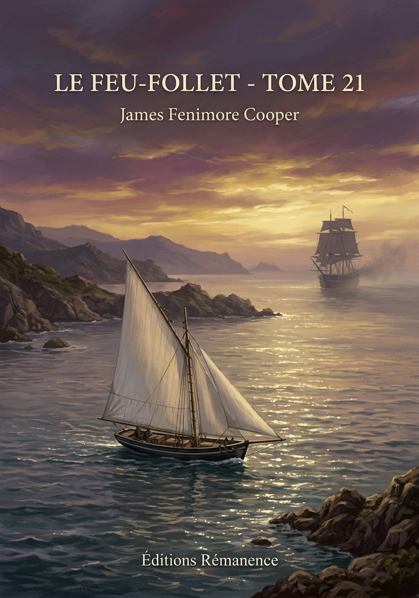 Livre Le Feu-Follet - Tome 21 par James Fenimore Cooper - Couverture - Editions Remanence