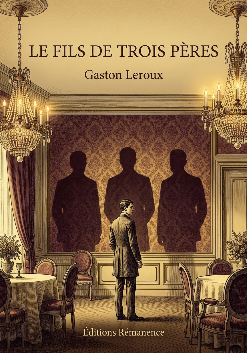 Livre Le Fils de trois pères par Gaston Leroux - Couverture - Editions Remanence