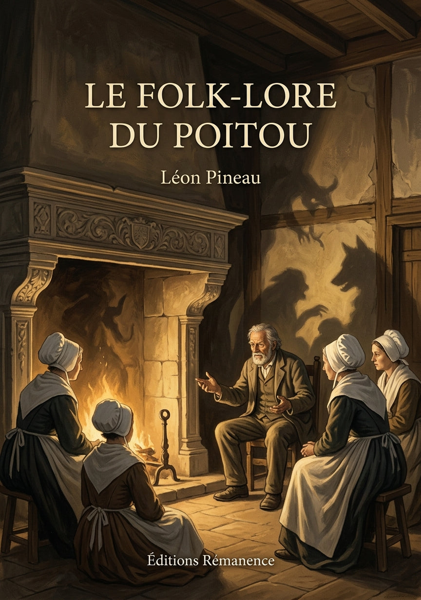 Livre Le Folk-lore du Poitou par Léon Pineau - Couverture - Editions Remanence