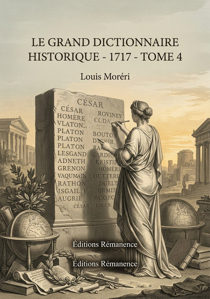 Livre Le grand dictionnaire historique - 1717 - Tome 4 par Louis Moréri - Couverture - Editions Remanence