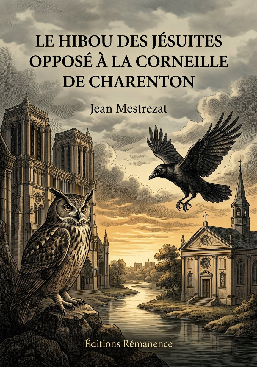 Livre Le Hibou des Jésuites opposé à la corneille de Charenton par Jean Mestrezat - Couverture - Editions Remanence