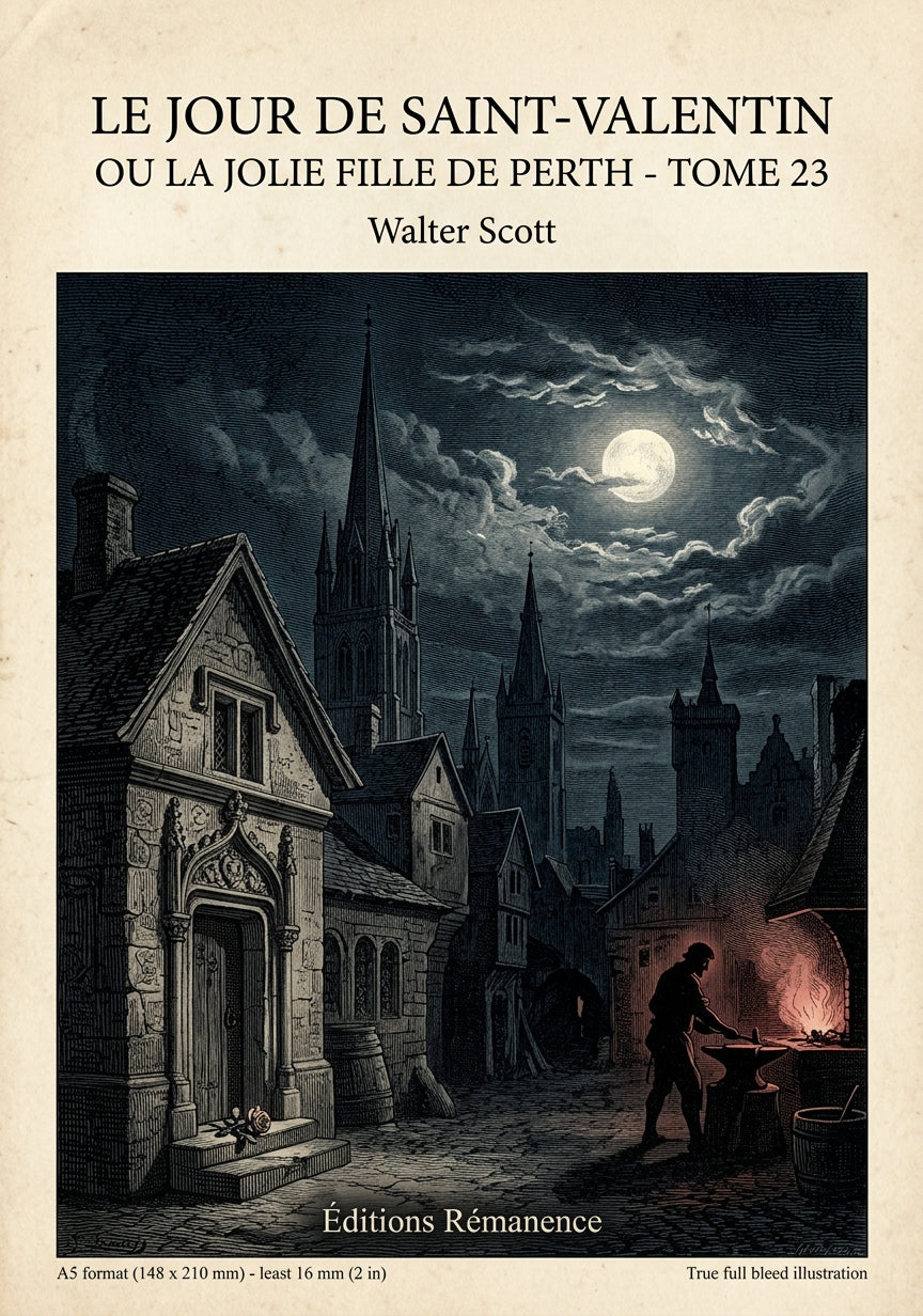 Livre Le Jour de Saint-Valentin ou La Jolie Fille de Perth - Tome 23 par Walter Scott - Couverture - Editions Remanence
