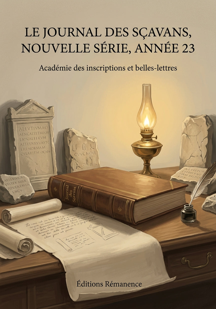 Livre Le Journal des sçavans, nouvelle série, année 23 par Académie des inscriptions et belles-lettres - Couverture - Editions Remanence