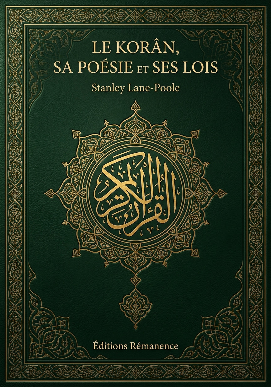 Livre Le Korân, sa poésie et ses lois par Stanley Lane-Poole - Couverture - Editions Remanence