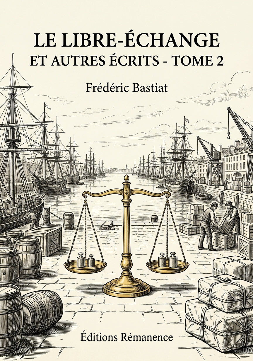 Livre Le Libre-échange et autres écrits - Tome 2 par Frédéric Bastiat - Couverture - Editions Remanence