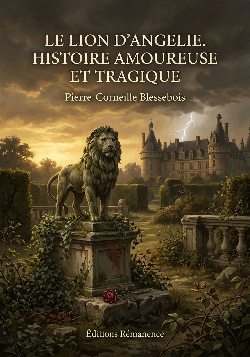 Livre Le Lion d’Angelie. Histoire amoureuse et tragique par Pierre-Corneille Blessebois - Couverture - Editions Remanence