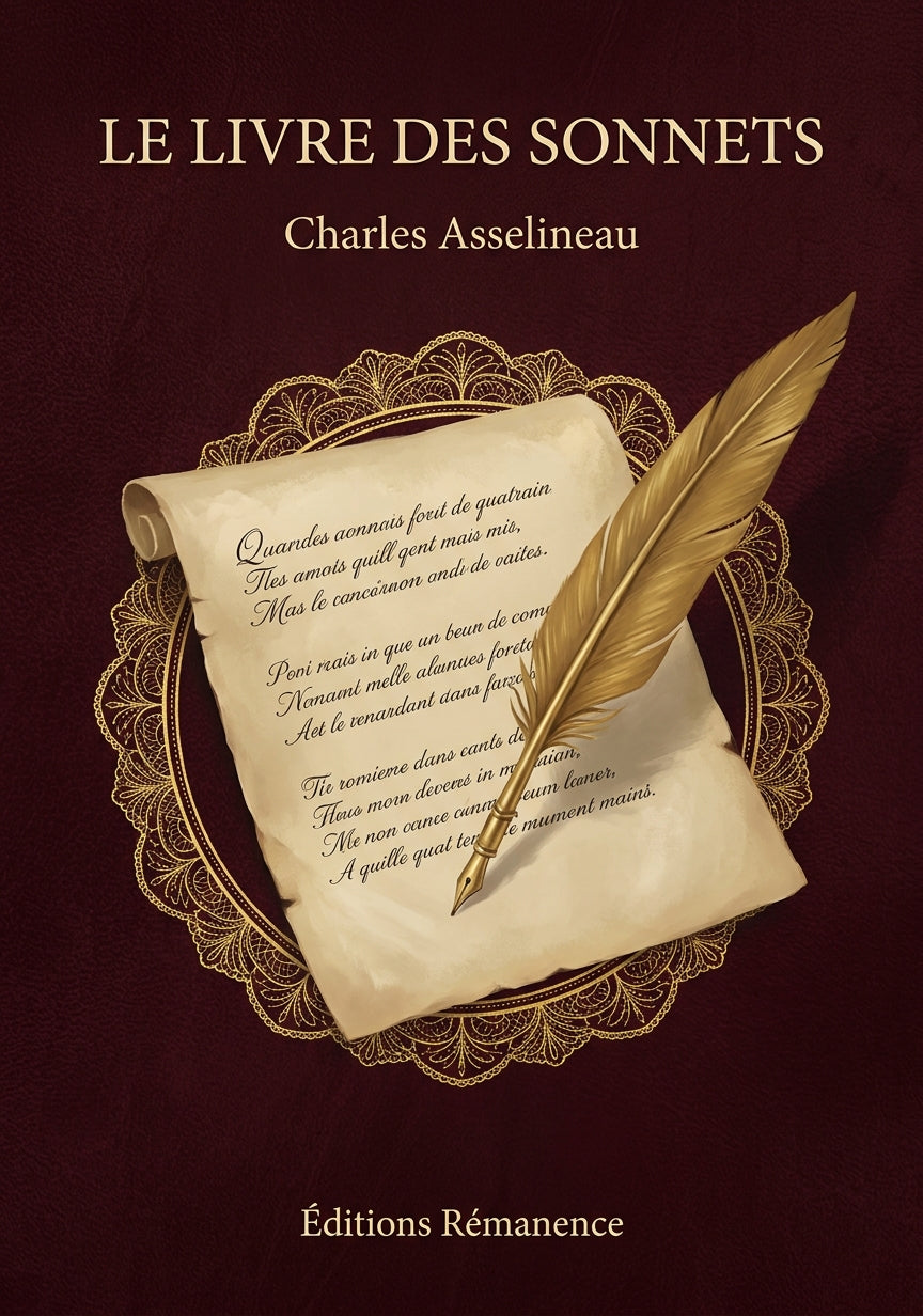 Livre Le Livre des sonnets par Charles Asselineau - Couverture - Editions Remanence