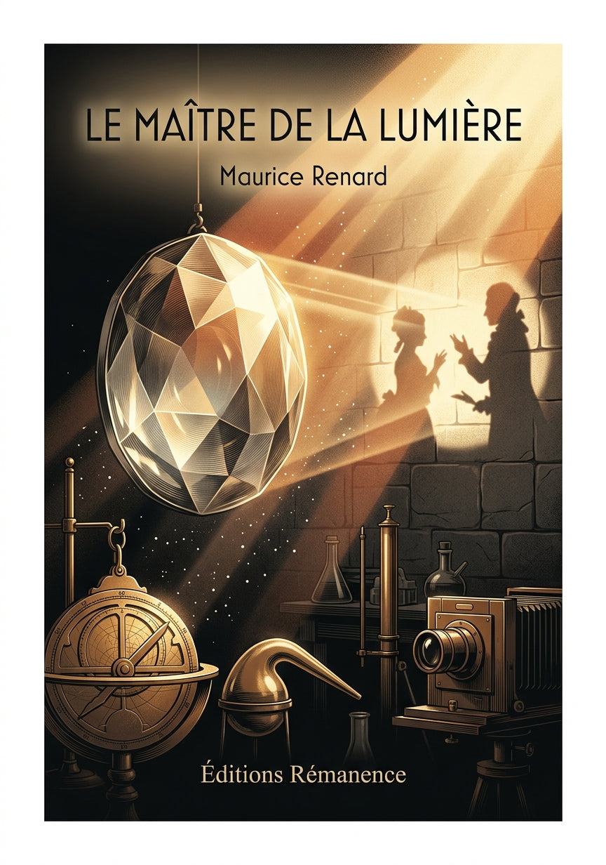 Livre Le Maître de la lumière par Maurice Renard - Couverture - Editions Remanence