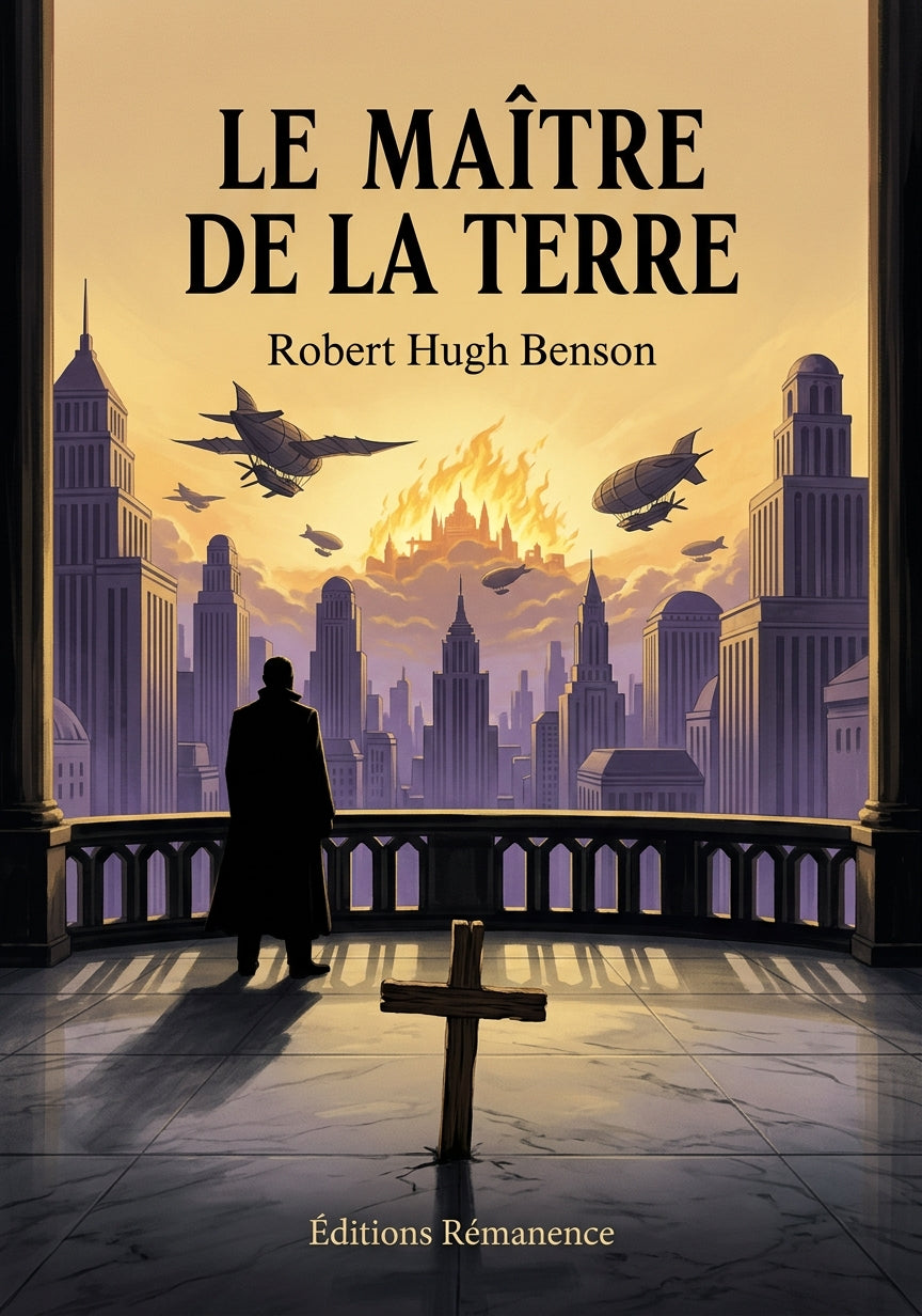 Livre Le Maître de la terre par Robert Hugh Benson - Couverture - Editions Remanence