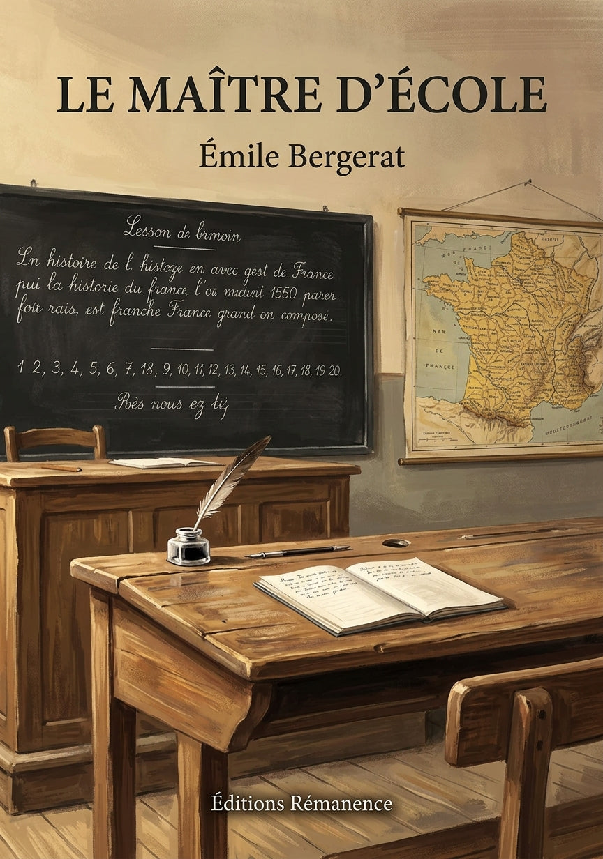 Livre Le Maître d’école par Émile Bergerat - Couverture - Editions Remanence
