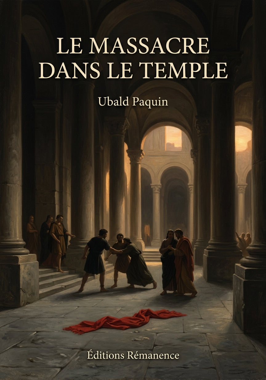 Livre Le massacre dans le temple par Ubald Paquin - Couverture - Editions Remanence