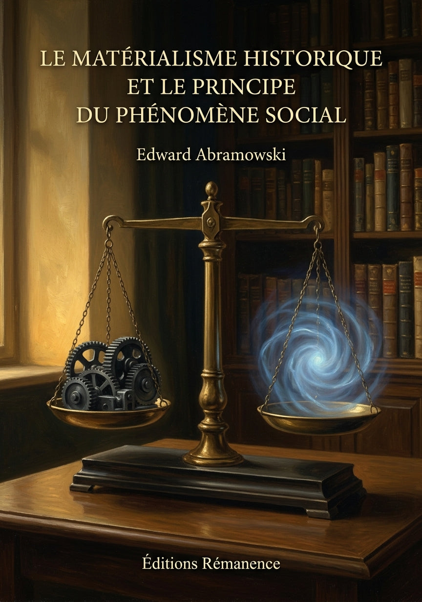 Livre Le Matérialisme historique et le principe du phénomène social par Edward Abramowski - Couverture - Editions Remanence