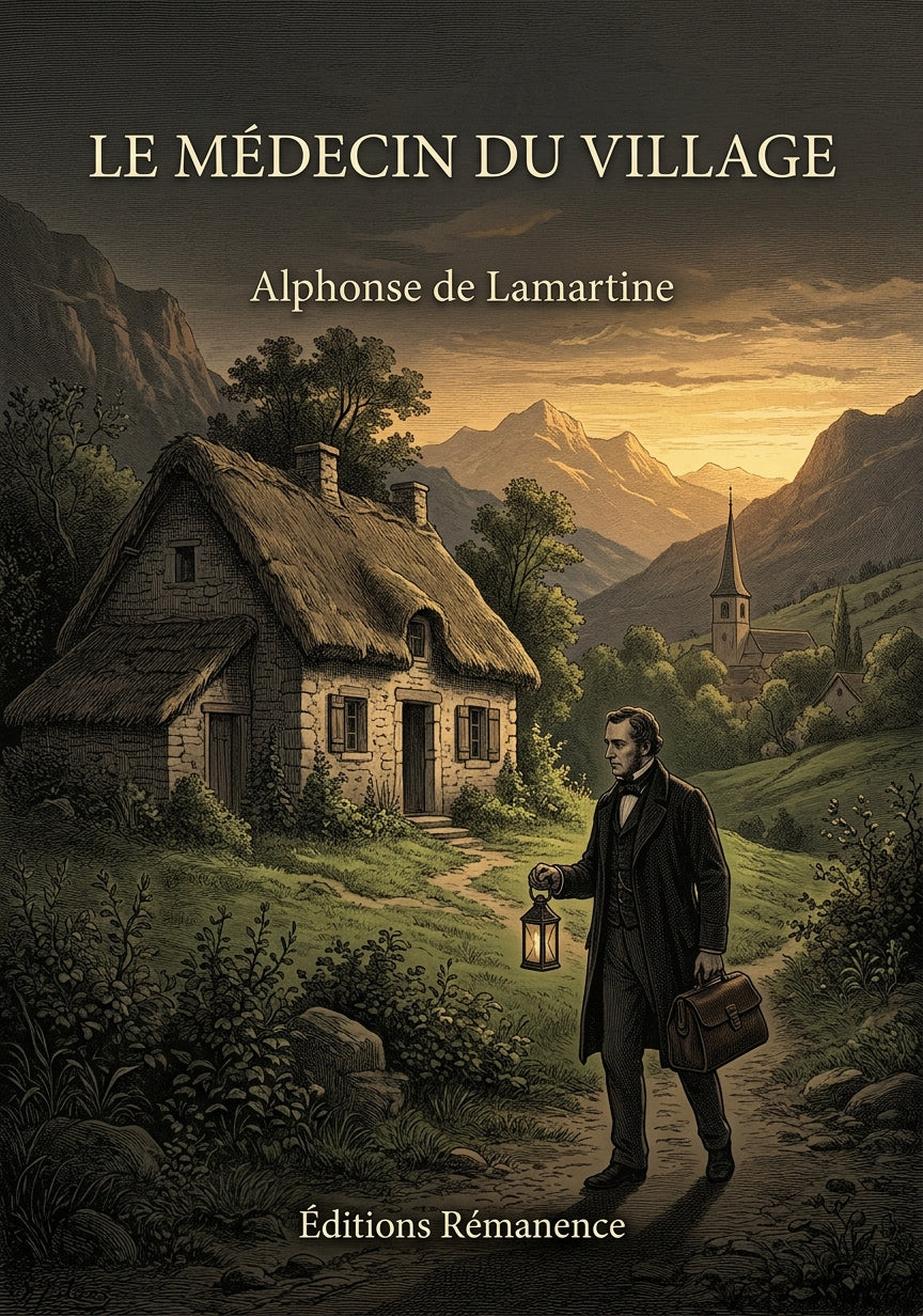 Livre Le Médecin du village par Alphonse de Lamartine - Couverture - Editions Remanence