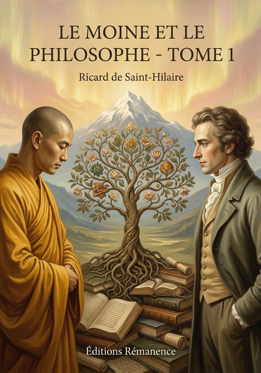 Livre Le Moine et le Philosophe - Tome 1 par Ricard de Saint-Hilaire - Couverture - Editions Remanence
