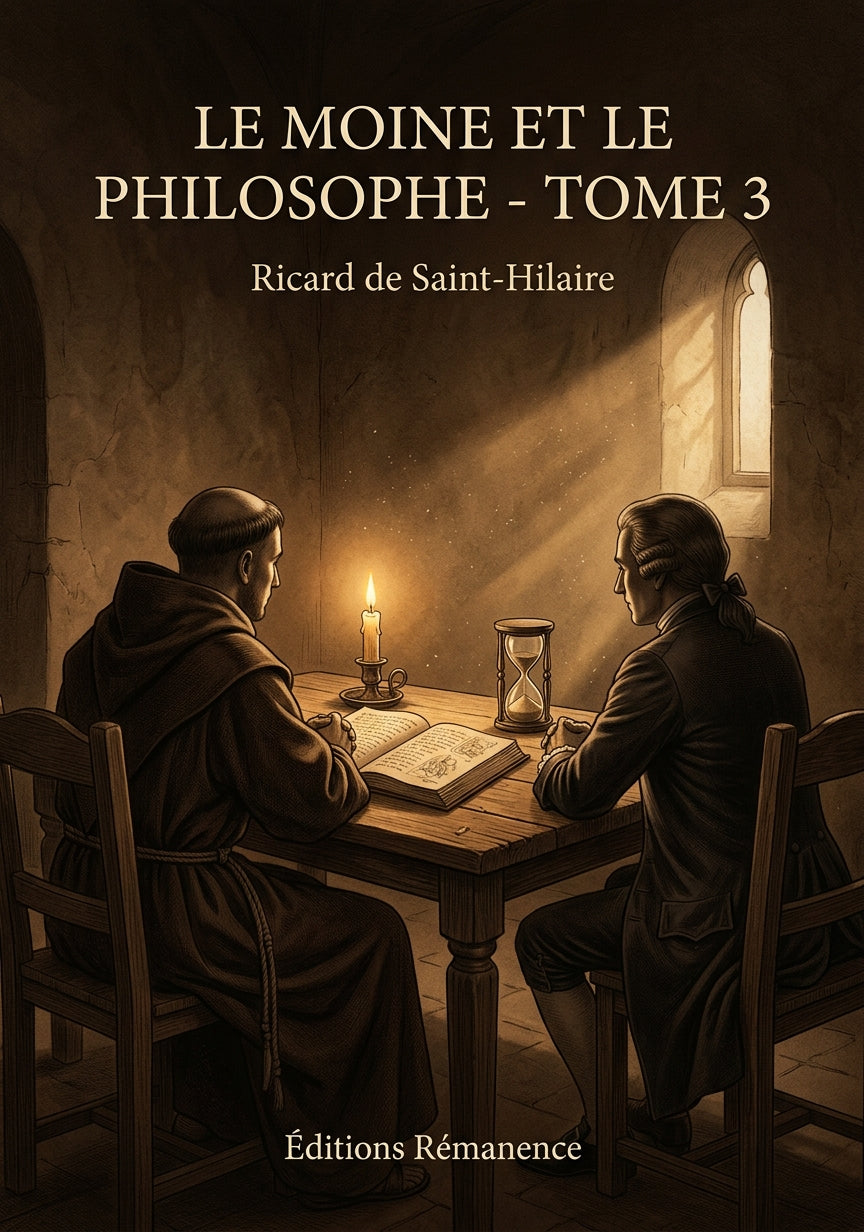 Livre Le Moine et le Philosophe - Tome 3 par Ricard de Saint-Hilaire - Couverture - Editions Remanence